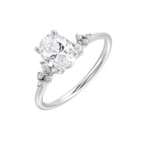 14 Karat White Gold Round Diamond Engagement Rings