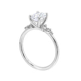 14 Karat White Gold Round Diamond Engagement Rings
