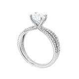 14 Karat White Gold Round Diamond Engagement Rings