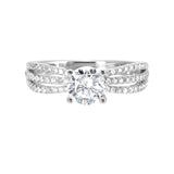 14 Karat White Gold Round Diamond Engagement Rings