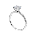 14 Karat White Gold Round Diamond Engagement Rings