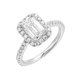14 Karat White Gold Round Diamond Engagement Rings