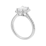 14 Karat White Gold Round Diamond Engagement Rings