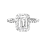 14 Karat White Gold Round Diamond Engagement Rings