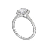 14 Karat White Gold Round Diamond Engagement Rings