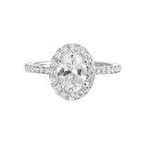 14 Karat White Gold Round Diamond Engagement Rings