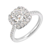 14 Karat White Gold Round Diamond Engagement Rings