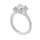 14 Karat White Gold Round Diamond Engagement Rings