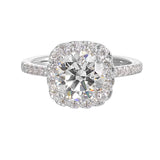 14 Karat White Gold Round Diamond Engagement Rings