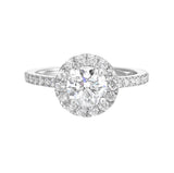 14 Karat White Gold Round Diamond Engagement Rings