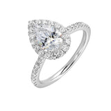 14 Karat White Gold Round Diamond Engagement Rings