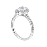 14 Karat White Gold Round Diamond Engagement Rings