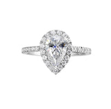 14 Karat White Gold Round Diamond Engagement Rings