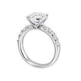 14 Karat White Gold Round Diamond Engagement Rings
