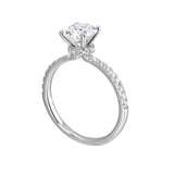 14 Karat White Gold Round Diamond Engagement Rings