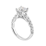 14 Karat White Gold Round Diamond Engagement Rings