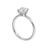 14 Karat White Gold Round Diamond Engagement Rings