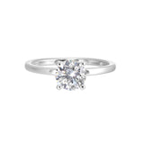 14 Karat White Gold Round Diamond Engagement Rings