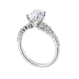 14 Karat White Gold Round Diamond Engagement Rings