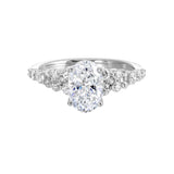 14 Karat White Gold Round Diamond Engagement Rings