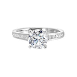 14 Karat White Gold Round Diamond Engagement Rings