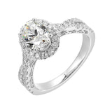 14 Karat White Gold Round Diamond Engagement Rings