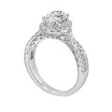 14 Karat White Gold Round Diamond Engagement Rings