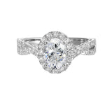 14 Karat White Gold Round Diamond Engagement Rings