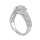 14 Karat White Gold Round Diamond Engagement Rings