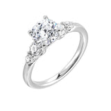 14 Karat White Gold Round Diamond Engagement Rings