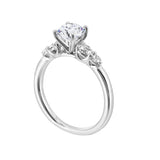 14 Karat White Gold Round Diamond Engagement Rings