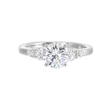14 Karat White Gold Round Diamond Engagement Rings