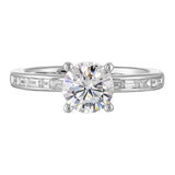 14 Karat White Gold Baguette Diamond Engagement Rings