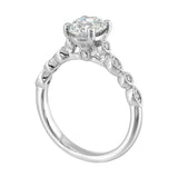 14 Karat White Gold Round Diamond Engagement Rings