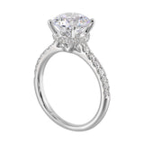 14 Karat White Gold Round Diamond Engagement Rings