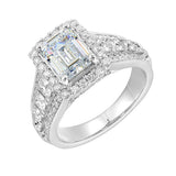 14 Karat White Gold Round Diamond Engagement Rings