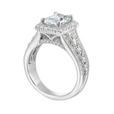 14 Karat White Gold Round Diamond Engagement Rings
