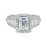 14 Karat White Gold Round Diamond Engagement Rings