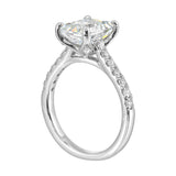 14 Karat White Gold Marquise & Round Diamond Engagement Rings