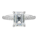 14 Karat White Gold Marquise & Round Diamond Engagement Rings