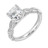 14 Karat White Gold Round Diamond Engagement Rings