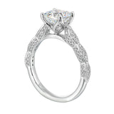 14 Karat White Gold Round Diamond Engagement Rings