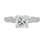 14 Karat White Gold Round Diamond Engagement Rings
