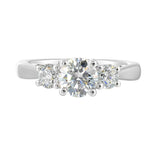 14 Karat White Gold Round Diamond Engagement Rings