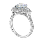 14 Karat White Gold Round Diamond Engagement Rings