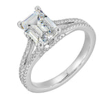 14 Karat White Gold Round Diamond Engagement Rings