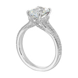 14 Karat White Gold Round Diamond Engagement Rings