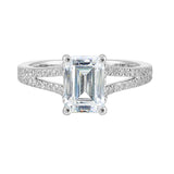14 Karat White Gold Round Diamond Engagement Rings