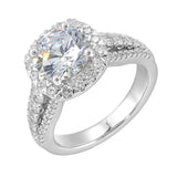 14 Karat White Gold Round Diamond Engagement Rings