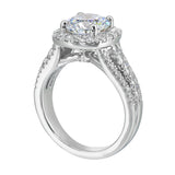 14 Karat White Gold Round Diamond Engagement Rings